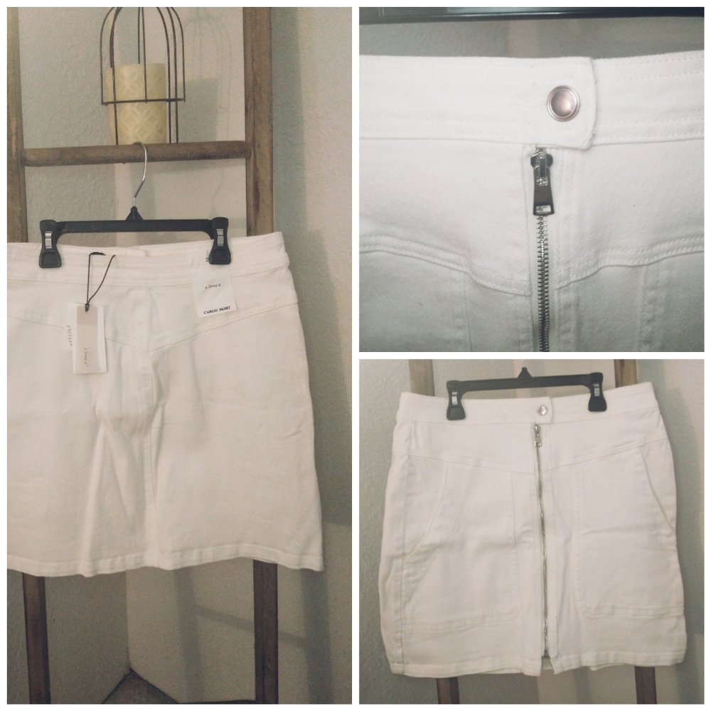 A Loves A White Cargo Skirt